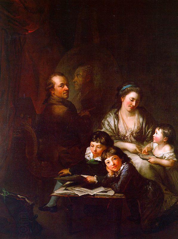  Anton  Graff The Artist's Family before the Portrait of Johann Georg Sulzer China oil painting art